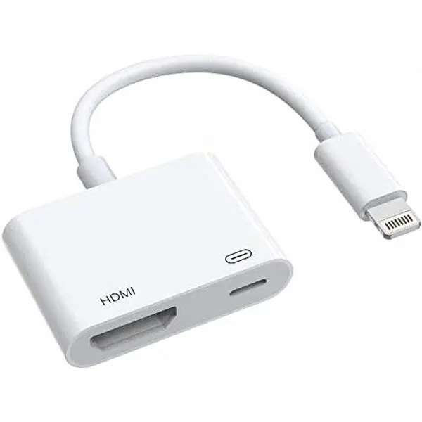 Apple MFi Certified Apple Lightning to HDMI Adapter for iPhone to TV, 1080P Digital AV Adapter Sync Screen with Lightning Charging Port for iPhone 14 13 12 11 XS XR X 8 7 iPad to TV/Projector/Monitor
