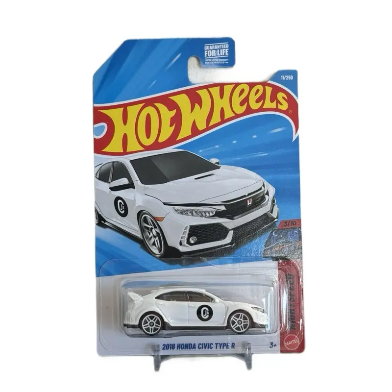 Hot Wheels 2018 Honda Civic Type R 1:64 White Metal Mainline Diecast Vehicle, Mini Car Collectible for Toy Enthusiasts, Mini Car Diecast Toys