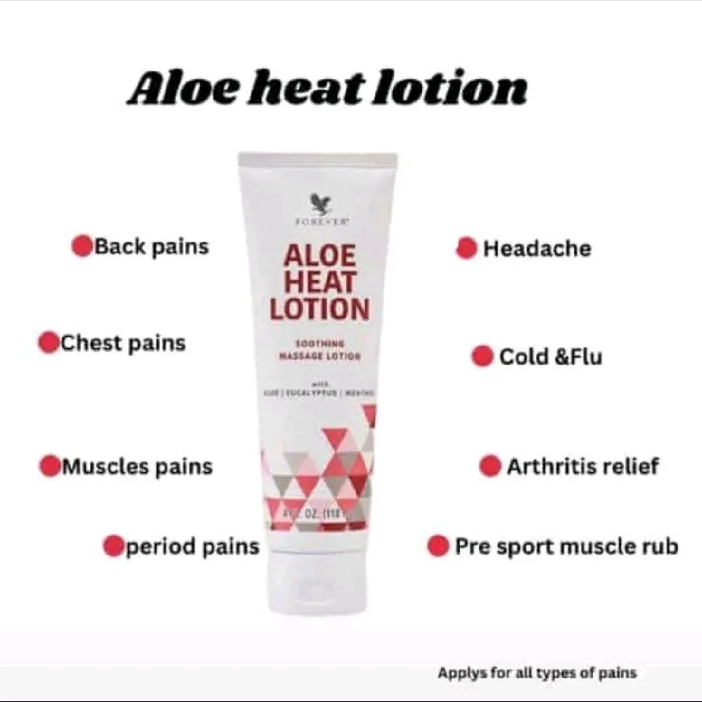 Aloe heat lotion soothing massage Comfort Moisturizers Eucalyptus Menthol