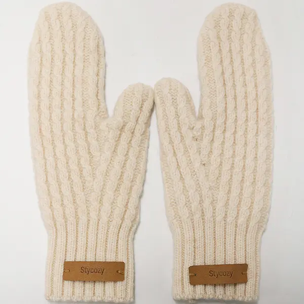 Stycozy Women's Winter Touchscreen Wool Magic Gloves Warm Knit Fleece Lined for Women Stylish & Cozy