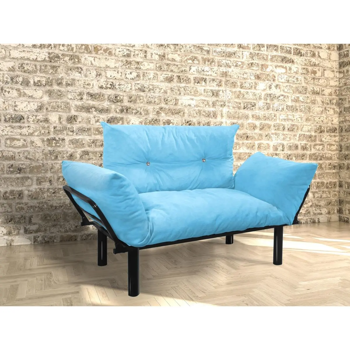 Ada Loveseat Sofa - Affordable and Stylish Turquoise Indoor Living Room Furniture, Ideal for Home Re-Decorate Projects