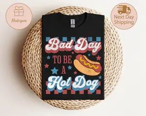 Bad Day to Be a Hot Dog T-Shirt, Funny 4th of July Shirt, Retro Independence Day Shirt, Cute Patriotic Tee, America Shirt, USA TShirt