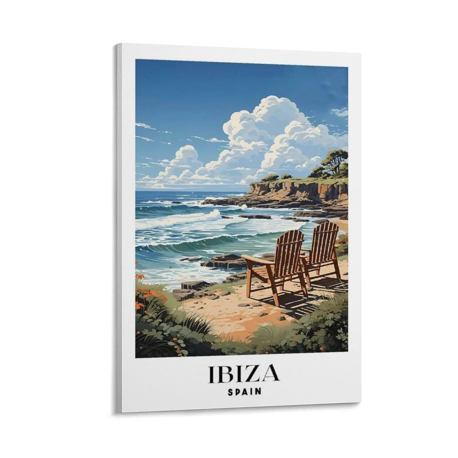 Vintage Travel Posters, Ibiza Poster Poster Canvas Wall Art For Bedroom Decor Bar Office Room Decor Gift