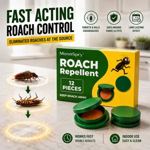 Roach Repellent Kit, 48 Pieces Powerful Gel Effective Bait Exterminator for Indoor Multi-Surface Pest Control with Microfiber Floor Mop Summer Essentials Home Care Products Cockroach Long-Lasting Protection,summerwins