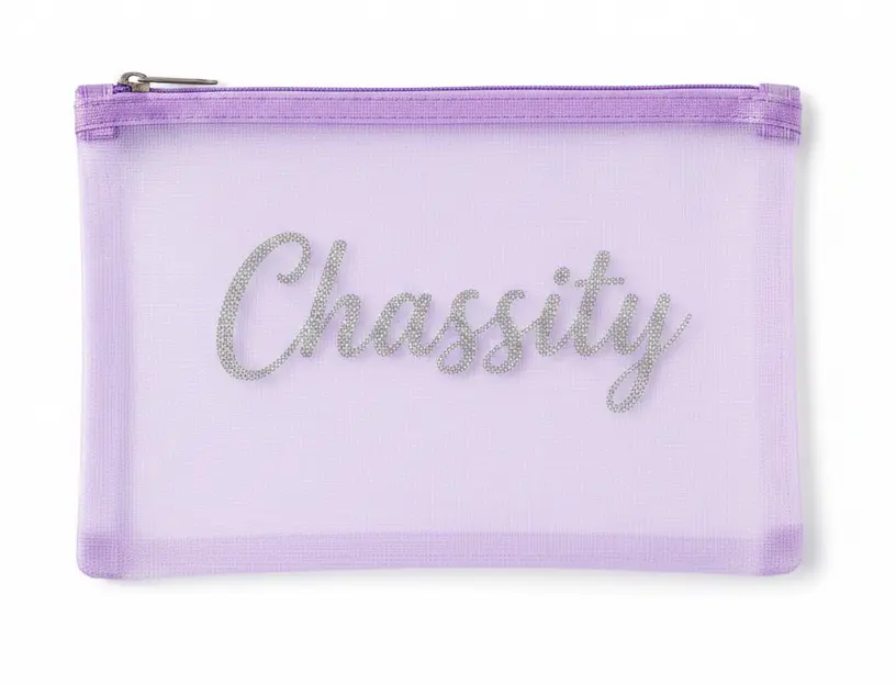 Personalized Mesh Zipper Pouch | Custom Pencil Case | Makeup Bag | School & Travel Organizer