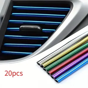 20cm U-shaped Trimmed Decorative Strips - Suitable for Car Air Conditioner Ventilation - Decorative Door Edge Protector - for Car Styling - Suitable for All Models - Car Interior Accessory - Car Interior Decoration