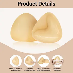 Quietlake Invisible Silicone Bra, Sticky Push-Up Bra (Upgraded Version: Stronger Stickiness), Women's Bra Cover, Push-Up Invisible Bra Suitable For Women's Bras And Bra Accessories, Supportive Bra