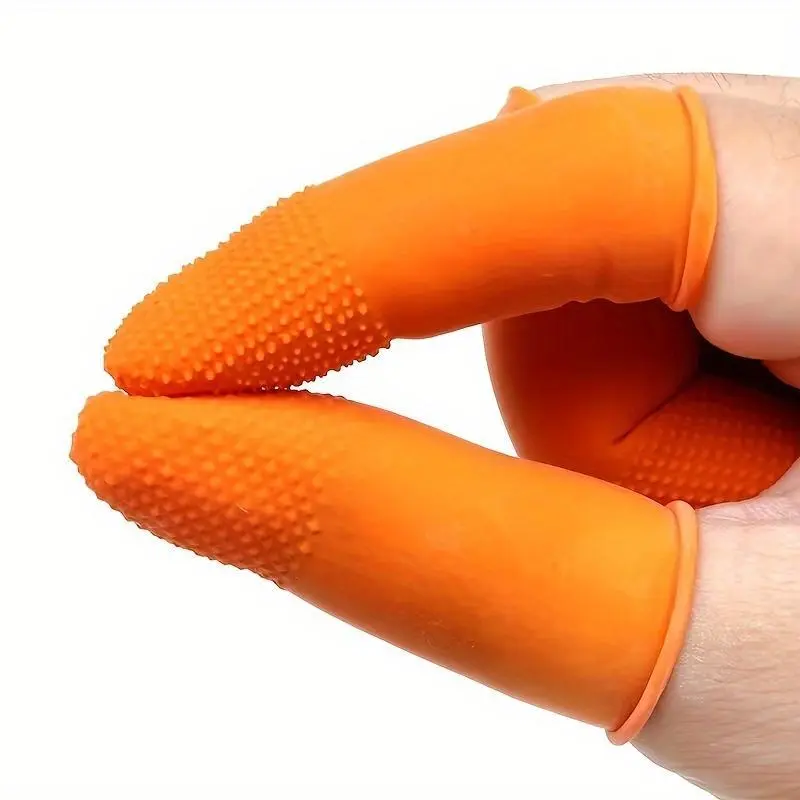100pcs Durable Reusable Anti-Static Finger Cots - Non-Slip Rubber Guards for Enhanced Protection, Comfortable Glove-Like Fit - Perfect Bulk Set for Multiple Uses