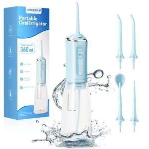 LINKEVAP 360ML Water Flosser for Teeth – Cordless Oral Irrigator with 4 Modes & 4 Tips, IPX7 Waterproof, Quiet Design, Portable Teeth Cleaner for Home & Travel