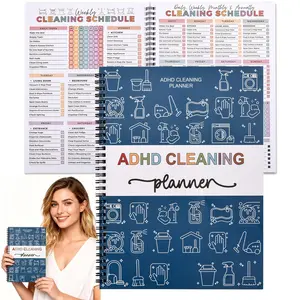 ADHD Cleaning Planner Daily Weekly Monthly Cleaning Schedule Chore Checklist For Adults & Teens Spiral Bound Household Organizer For Busy Adults & Teens Home Organization