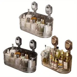 Large Capacity No Drill Shower Caddy Suction Cup Organizer Heavy Duty Hanging Shelf for Bathroom Kitchen Storage