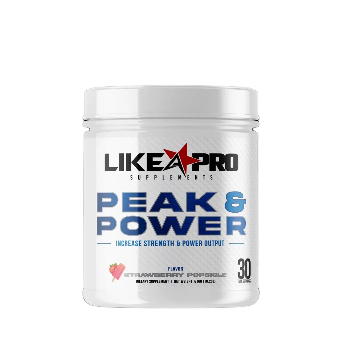Like A Pro Peak & Power creatine flavored Supplement creatinemonohydrate strength building