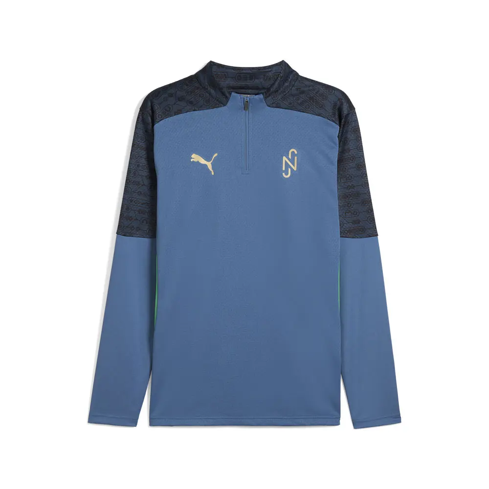 PUMA Mens X Neymar Junior Brazilian Natural Abilities Quarter Zip Casual Tops Casual - Blue