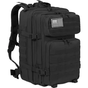 45L large outdoor military tactical backpack, 3-day assault bag, men's and women's sports and leisure, hiking, camping and fishing backpack