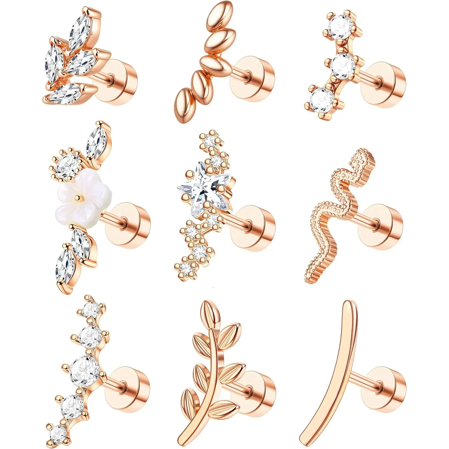 Rose Gold-9Pcs