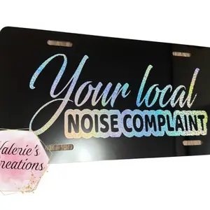 Your Local Noise Complaint Black License Plate