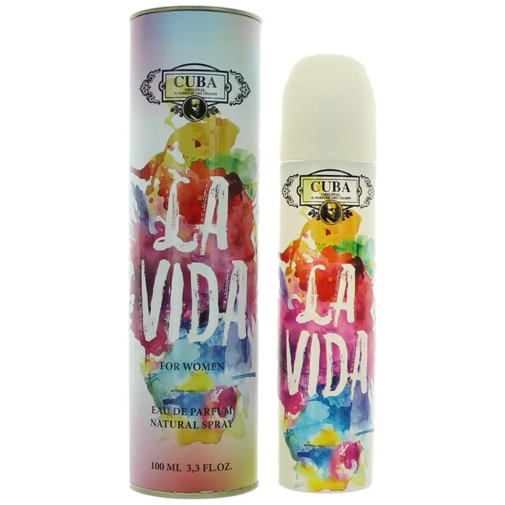 Cuba La Vida EDP for Women, 3.3 fl oz Spray | Modern Feminine Oriental Perfume with a Gourmand Twist, Notes of Iris & Patchouli, See Product Packaging For Full Ingredient List