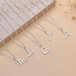 TEWIKY Initial Necklace for Women Girls Silver Necklaces Dainty Letter Pendant Necklace Trendy Waterproof Simple Cute Necklaces Custom Personalized Monogram Choker Necklace for Girls Gift & lemon lua necklace &mangekyou sharingan chain thali necklace