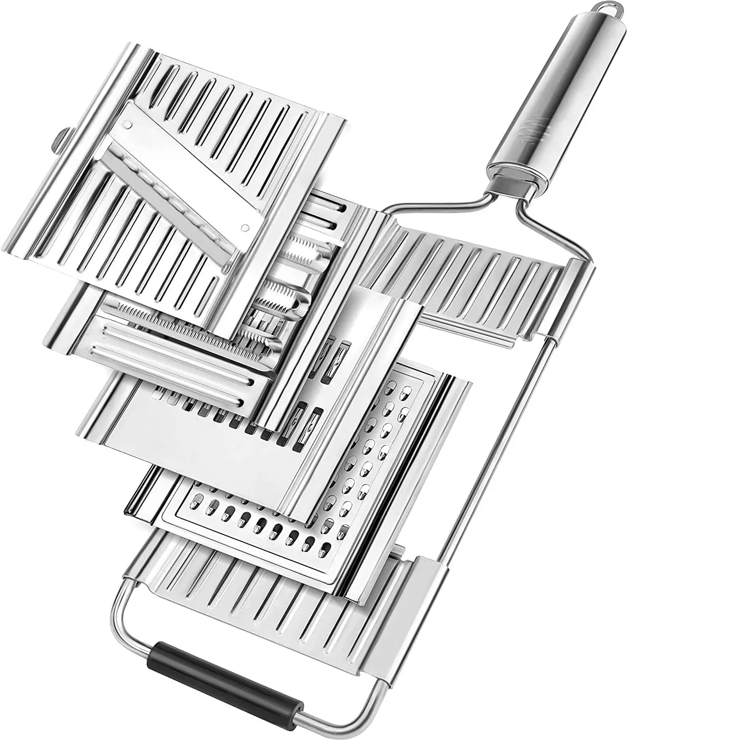 Stainless Steel 4-in-1 Multi-Slice Peeler Kitchen Utensil, 4 Adjustable Blades for Various Vegetables, Ideal Christmas & New Year Gift, Utensils