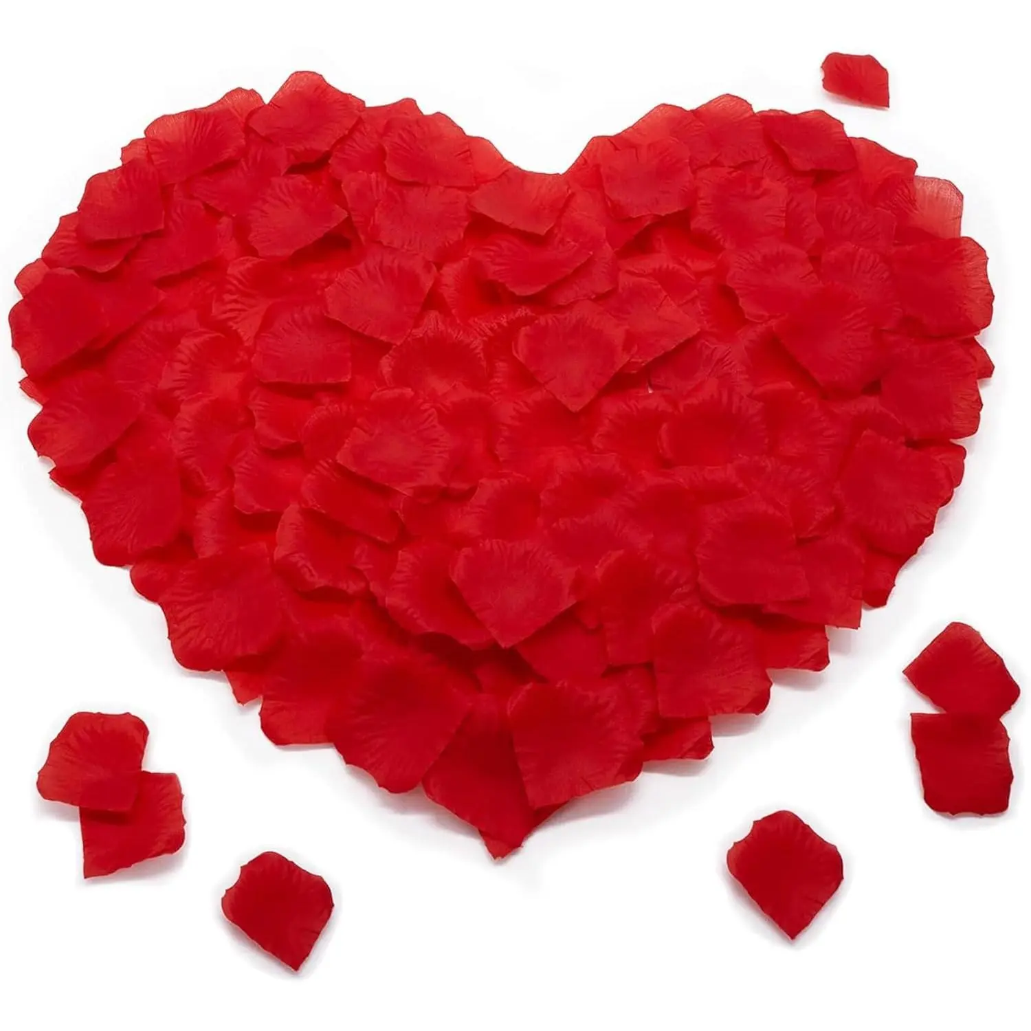 Rose Petals for Bedroom -  Roses Petal Faux , Artificial Roses Petals for Marry me, Valentines, Proposal, Anniversary, Wedding Love Decorations Romantic Party (1200, Red)