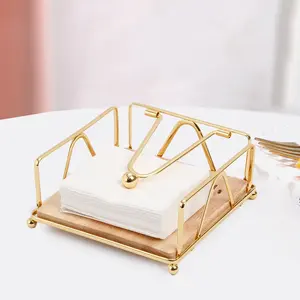Napkin Holder, Modern Design Napkin Holder for Kitchen & Dining Table, Napkin Basket Holder with Weighted Arm for Indoor & Outdoor