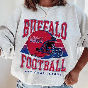 Vintage Buffalo Football Sweatshirt, Buffalo Football Game Day Shirt Fabric Fit