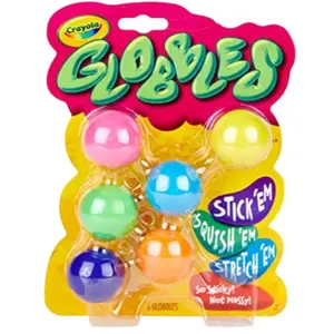 Crayola Globbles Fidget Toy 6ct – Sticky Squishy Sensory Balls