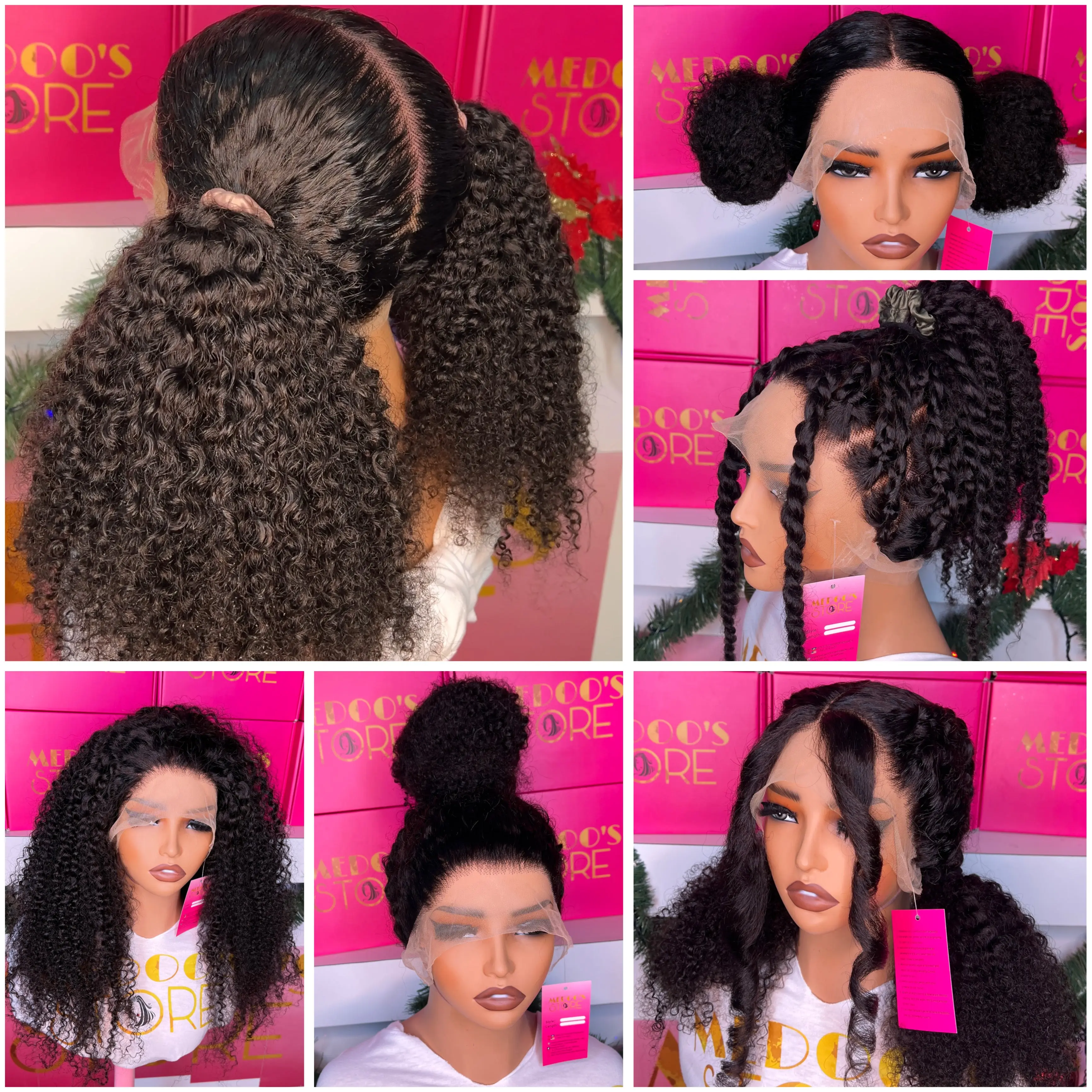 Wig full lace curly