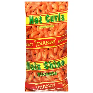Diana Hot Curls Maíz Chino 2.32 oz Spicy This is a small snack size bag (2.32 oz).