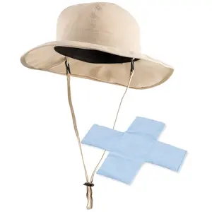 Panther Vision POWERCAP ICE Cooling Sunscreen Hat for Men & Women with 5 Reusable Ice Packs, UPF 50 UV Protection, Lightweight Moisture-Wicking Fabric for Hot Weather