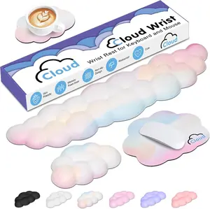 Cloud Wrist Rest Keyboard Palm Rest with Non-Slip Base for Computer Gaming Wrist Rest,  Cloud Arm Rest Keyboard Wrist Pad Rainbow