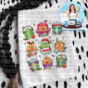 Grinchy nuggets kitchen towel