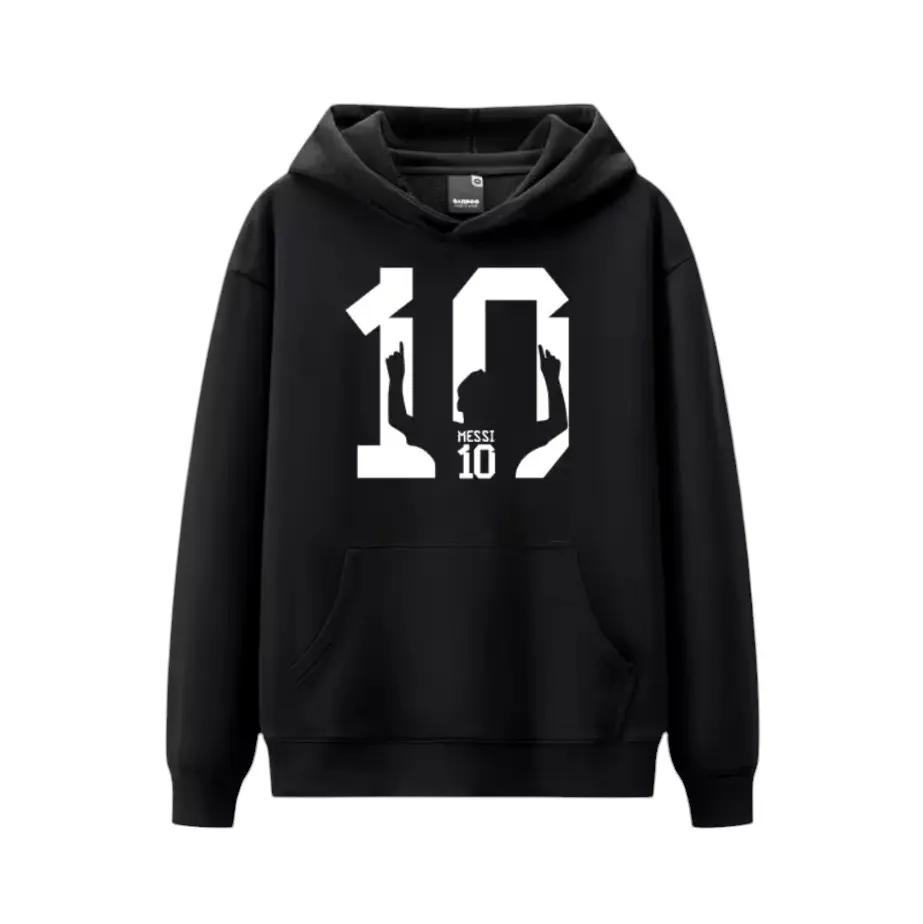 Messi Men's Hoodie - Soft Winter Sweatshirt with Hood & Kangaroo Pockets - Casual Long Sleeve Pullover for Men - Stylish Design & Practical Features