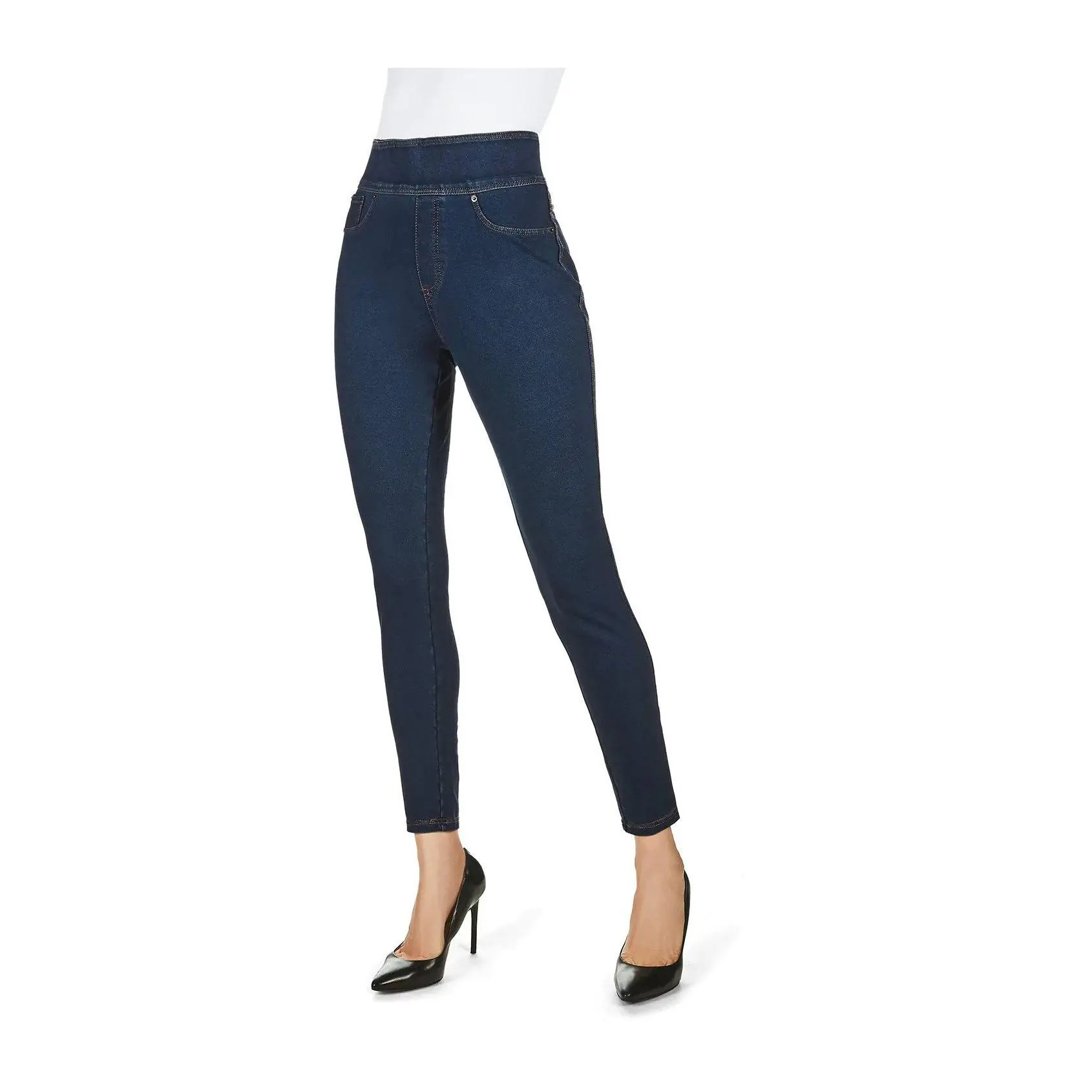 Memoi Cotton Blend Denim Shaping Jean Leggings