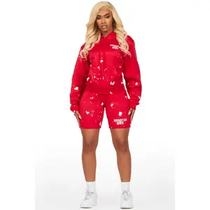 Just Between Us Red Short Set