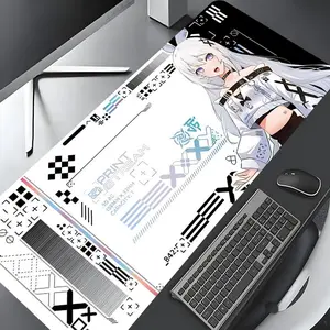 Anime Girl Pattern Mouse Pad, Rectangle Gaming Mouse Pad, Non-slip Rubber Pad, Aesthetic Desktop Decoration Protective Pad for Laptop, Desktop Computer Games, Anime Mousepad, Mouse Mat