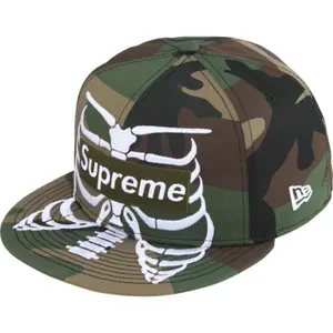 Supreme Bones Box Logo New Era Fitted Camo