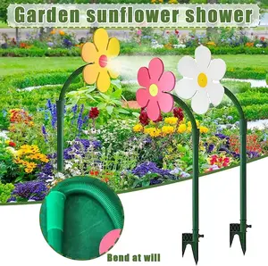 Crazy Dancing Daisy Sprinkler – Fun Summer Sunflower Water Spray Toy for Yard & Garden Includes connectors