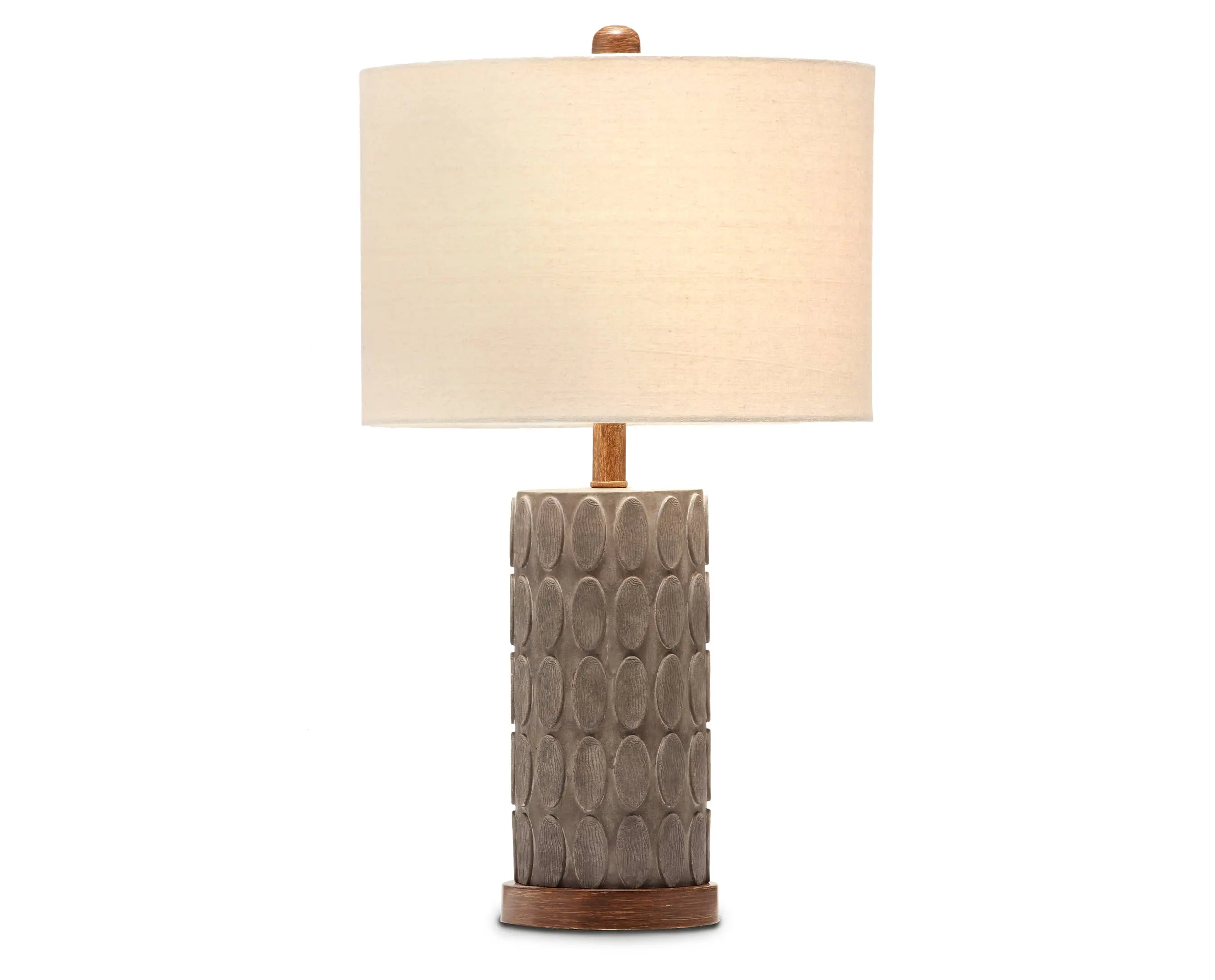 Carson Dark Grey Concrete Base Table Lamp, Home Décor, Bedroom Office Nook