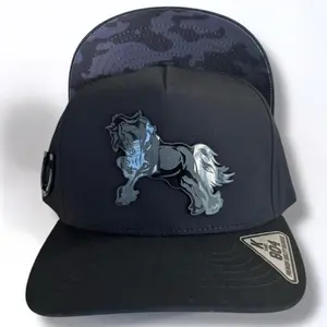 Caballo Hats - Classic Black Design with Curved Brim, Logo Patch, Adjustable Strap, Versatile Baseball Cap Style