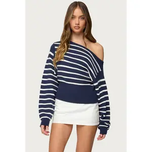Mika Off Shoulder Oversized Sweater