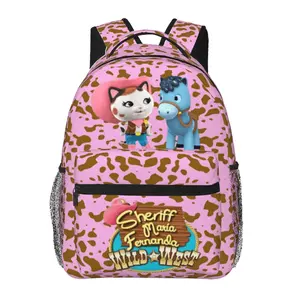 Sheriff callie Student Backpack Sheriff callie's wild west Sports Laptop Backpack Sheriff callie toys Multi-Pocket Travel Daypack, Unisex Lightweight Bookbag, Perfect Holiday & Birthday Gift for Boys Girls
