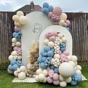 Gender Reveal Decorations,154pcs  Blue White Balloon Arch Garland Kit,Dusty  Dusty Blue White Sand Balloons For Boho Neutral Gender Reveal Oh  Shower Bear Birthday Party Decoration