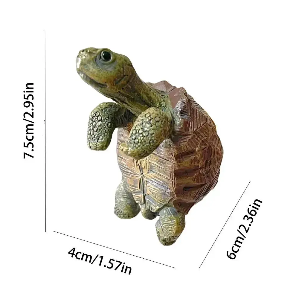 Resin Climbing Turtle Pot Hanger - Compact Decorative Figurine, Balcony Garden/Indoor Succulent Accessory, Thoughtful Gift for Plant Lovers (Sports & Outdoor Accessories)
