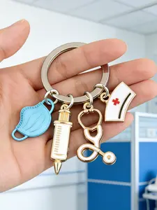 Medical Keychain Set Nurse Doctor Gift, Heart Shape Accessories, Cute Practical Nursing Staff Accessory, Perfect Gift Choice