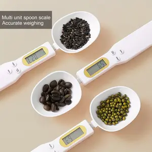 Kitchen Helper - High-Precision Digital Measuring Spoon Scale (500g/0.1g) - Portable handheld kitchen accessory for weighing food, flour, and spices; an essential item for any home kitchen.
