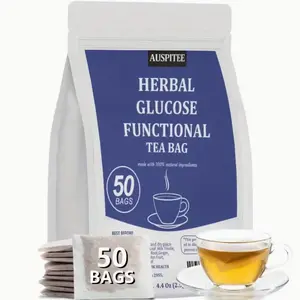 Herbal Glucose Functional Tea 50Bags 4.4Oz Gymnema Leaf Milk Thistle Seeds Fenugreek Dandelion Root