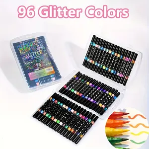 Double-ended two-color glitter pen marker set Shimmer Markers Glitter Writing Drawing Pens Christmas Birthday DIY Art Art Craft Supplies