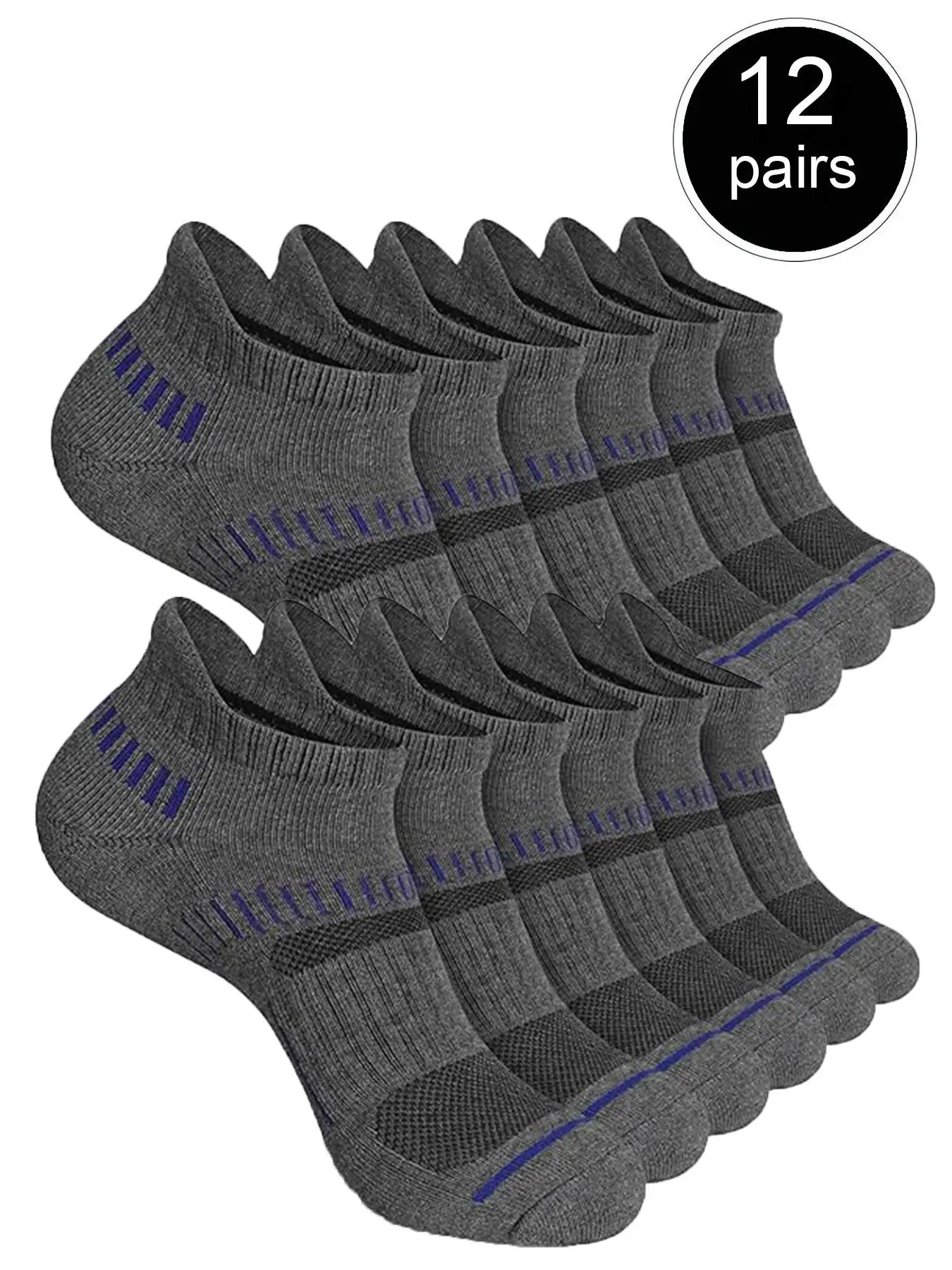 Men's Striped Print Athletic Socks, Soft Comfortable Breathable Sports Socks, Athletic Socks for Men, Compression Socks, Men's Sport & Outdoor Clothin