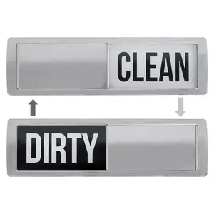 Dishwasher Clean & Dirty Magnet Sign, Dishwasher Magnetic Slide Sign, Easy Read Non-scratch Slide Sign for Dishwasher, Kitchen Accessories